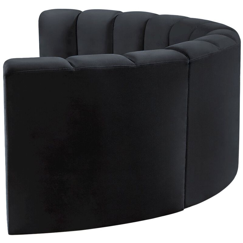 Meridian Furniture Arc Black Velvet Modular Sofa