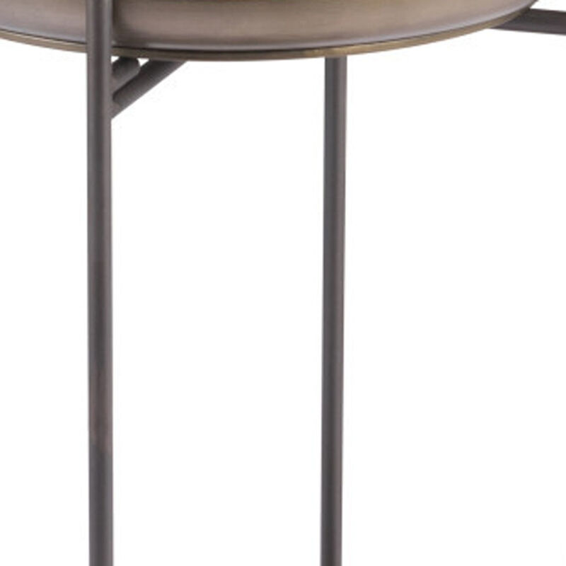 Steel End Table for Living Room or Bedroom Accent Furniture