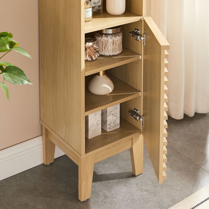 Modway Render Tall Narrow Bathroom Storage Cabinet