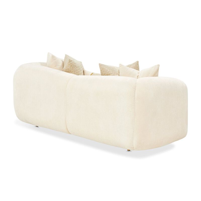 Michael Amini Sassani Loveseat - Crepe/Gold image number 4