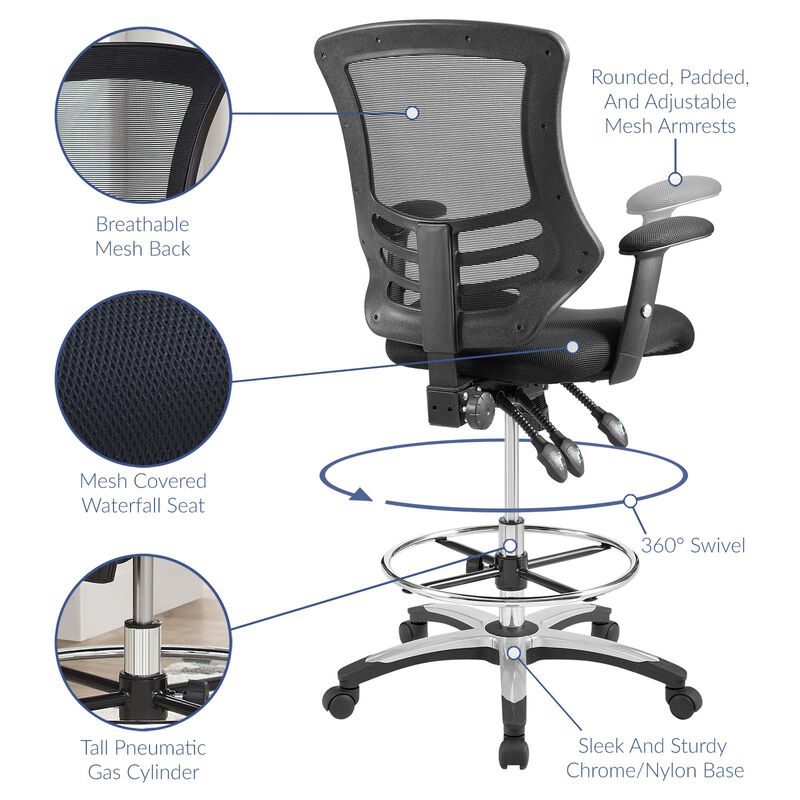 Modway Furniture - Calibrate Mesh Drafting Chair image number 3