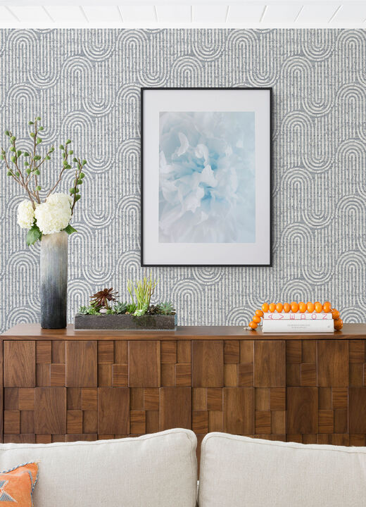 Trippet Blue Zen Waves Wallpaper