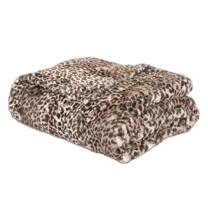 San Diego Plush Cheetah Large Faux Fur Throw Blanket