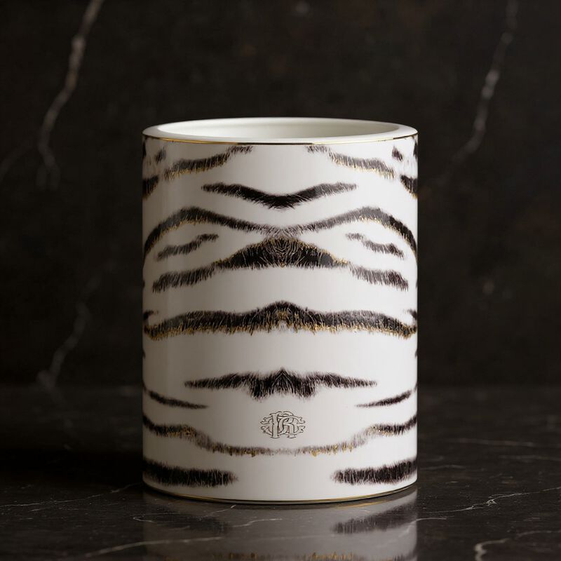 Medium Vase TIGER   diam. 3.75", H 7.75" image number 2