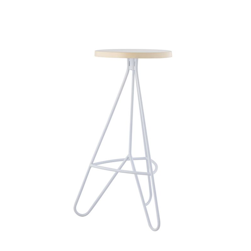 Trinity Modern Industiral Iron Tripod Backless Bar Stool