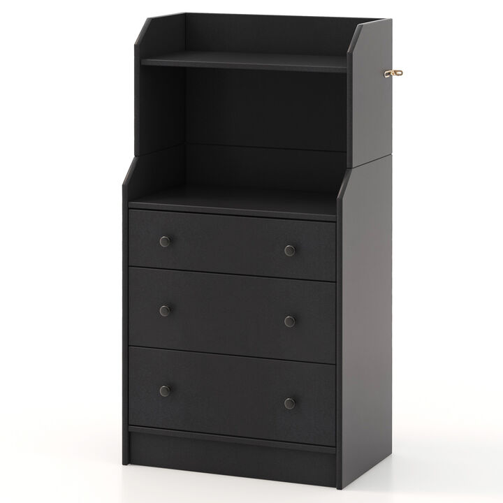 Modern Drawer Dresser with Anti-Toppling Design for Bedroom or Closet