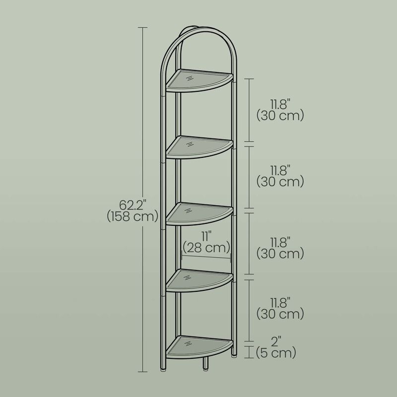 Corner Display Shelf with Tempered Glass for Living Room Decor image number 2