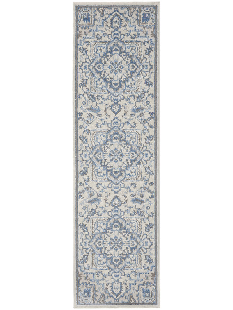 Elation ETN10 Ivory/Blue 2'3" x 7'6" Rug image number 0