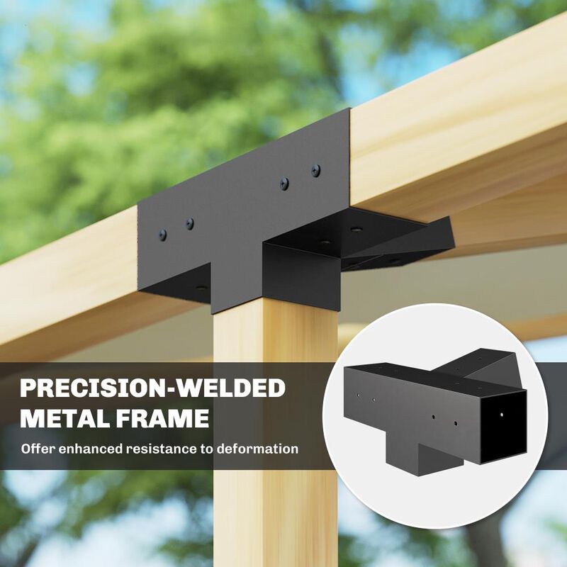 Hivvago Pergola Brackets Kit with Wall Mounts image number 5