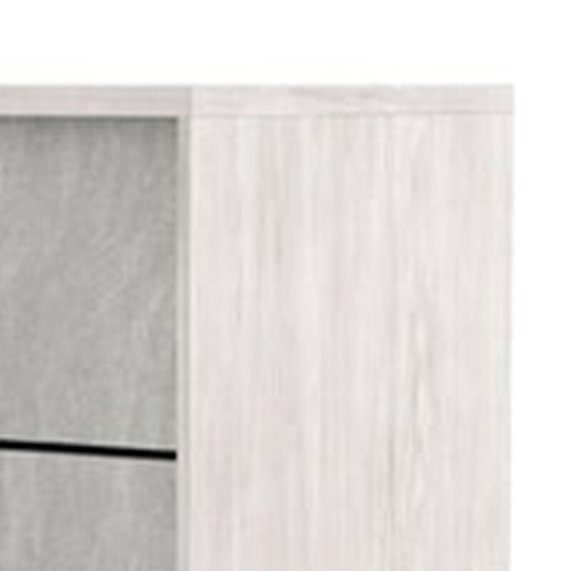 Queen Bedroom Set, White Wash, Stone Gray, 3 Piece Set with 2 Nightstands image number 5