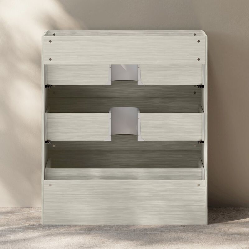 Liberte 30" Freestanding Bathroom Vanity Cabinet without Top in White Oak image number 3