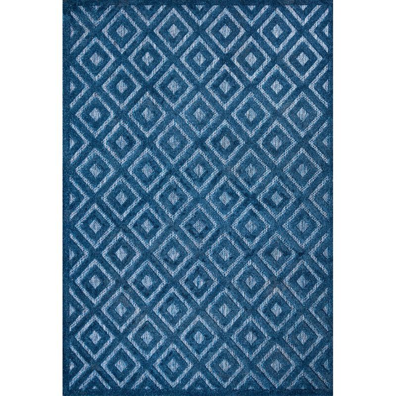 Portmany Neutral Diamond Trellis Indoor/Outdoor Area Rug