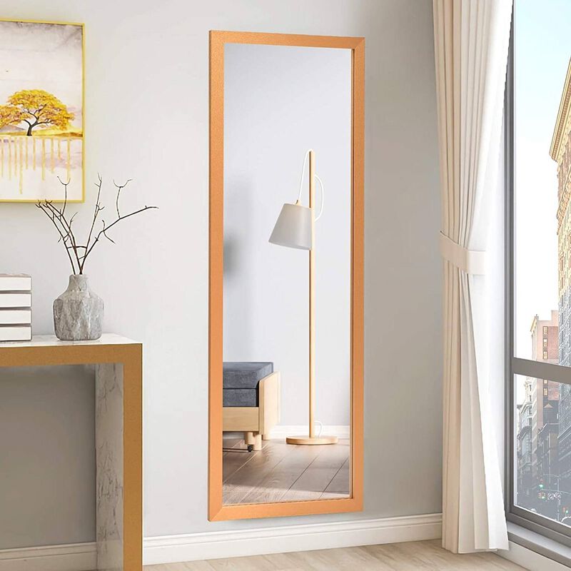 Full Length Bedroom Mirror with Over the Door or Wall Mounted Design.