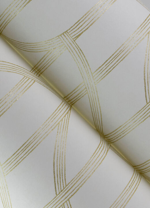 Salvo Gold Curved Contours Wallpaper