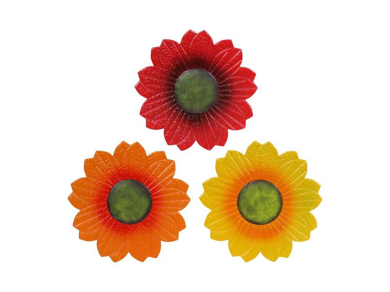Sunflower Wall Decor Set of 3 Metal Flower Art for Kitchen Bedroom Living Room image number 0