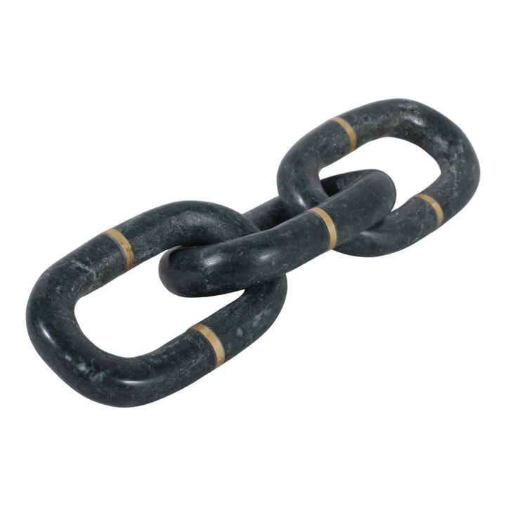 Marble Chain W/ Brass Inlay