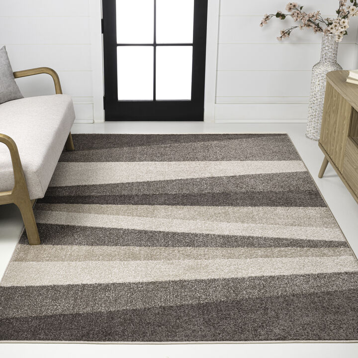Prism Geometric Striped Area Rug
