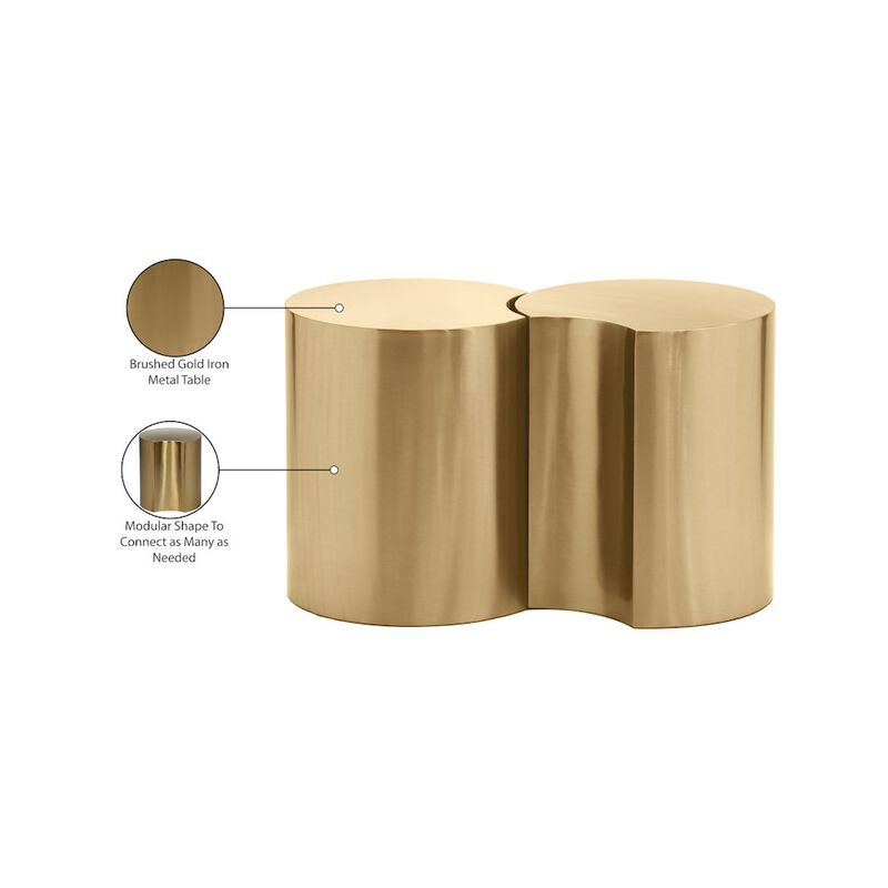 Meridian Furniture Dimple Gold End Table