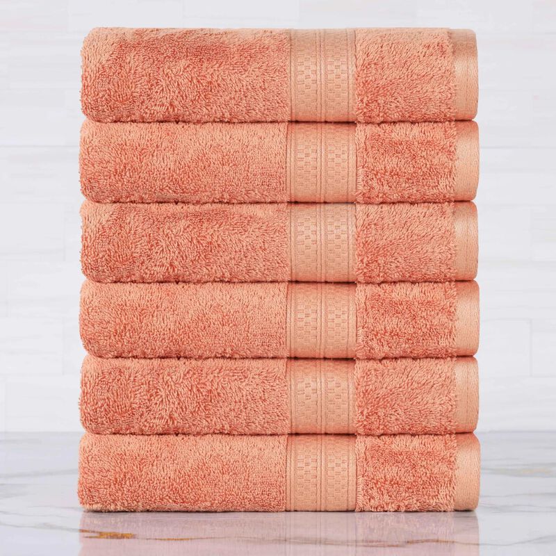 Heavyweight 6 Piece Hand Towel Set with Plush Rayon Blend Fabric image number 1