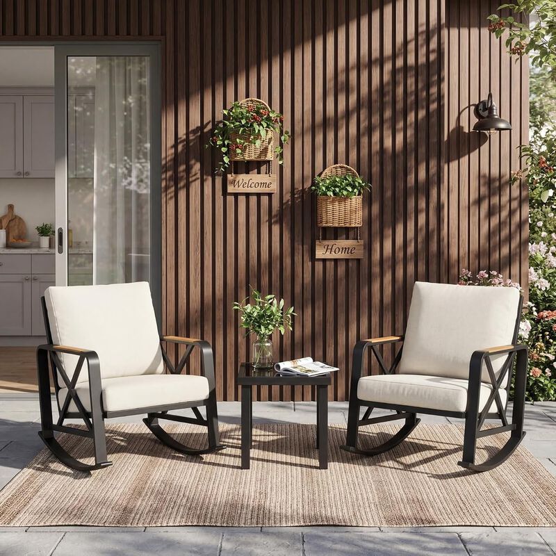 17.72" Outdoor Square End Table with Water-Resistant Top image number 7
