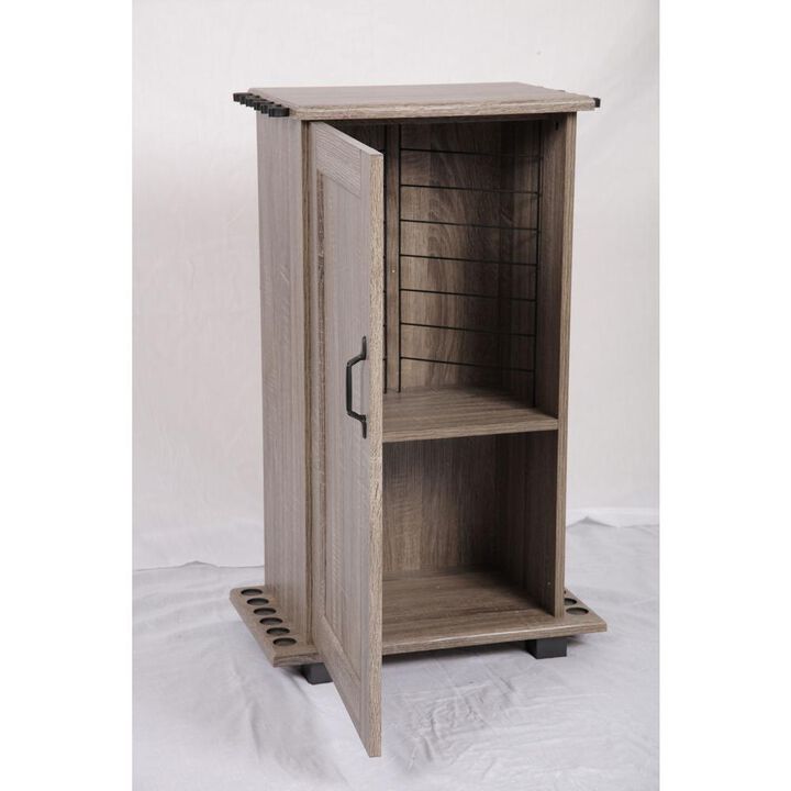 American Furniture Classics Fishing Storage and Organization Cabinet in Rough Sawn Barnwood Laminate