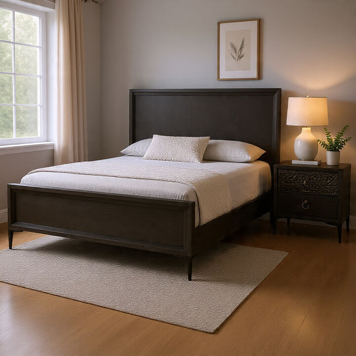 Bedroom Set, Wood, 2 Piece Set with Nightstand