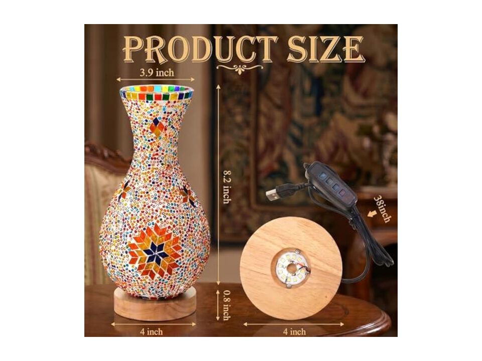 Turkish Mosaic Moroccan Table Lamp For Living Room Bedside