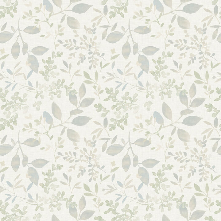 Tinker Teal Woodland Botanical Wallpaper