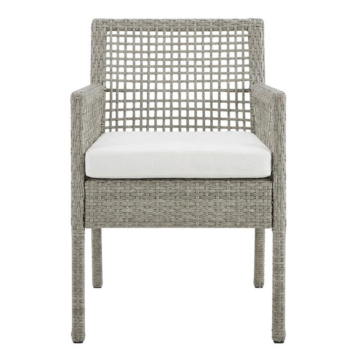 Outdoor Patio Rattan Armchair Set of 4 with Cushioned Seats for Lounge Dining