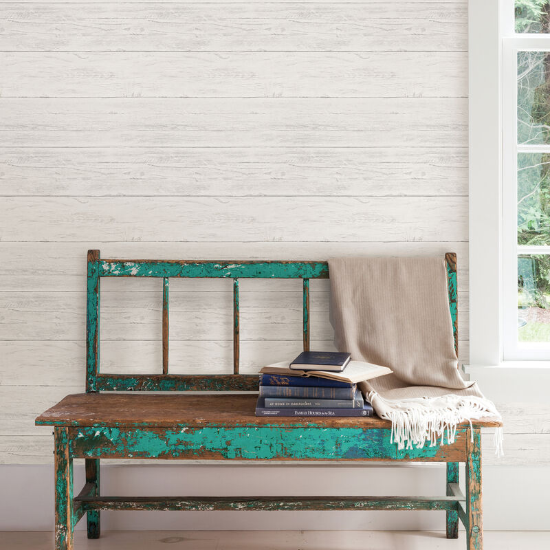 Jared Off White Shiplap Peel & Stick Wallpaper image number 5