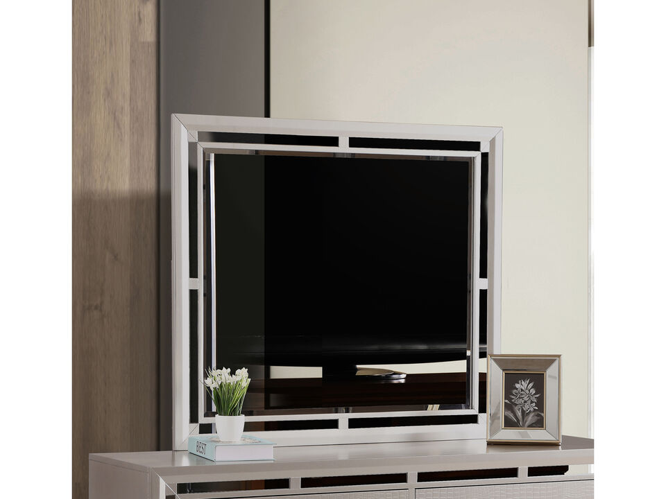 Alana 36 in. x 42 in. Modern Rectangle Framed Dresser Mirror