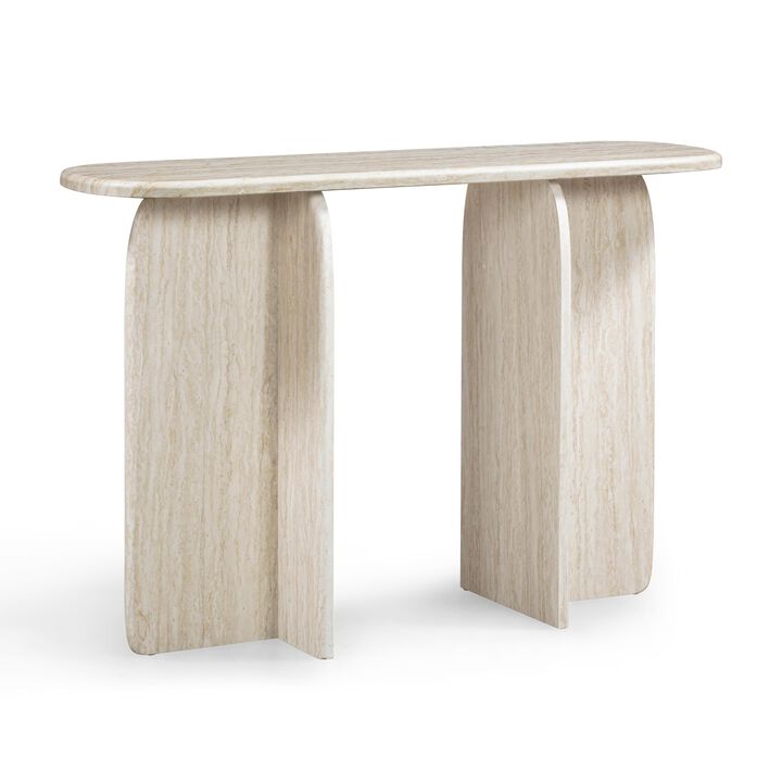 Tov Furniture Clementine Faux Travertine Console Table