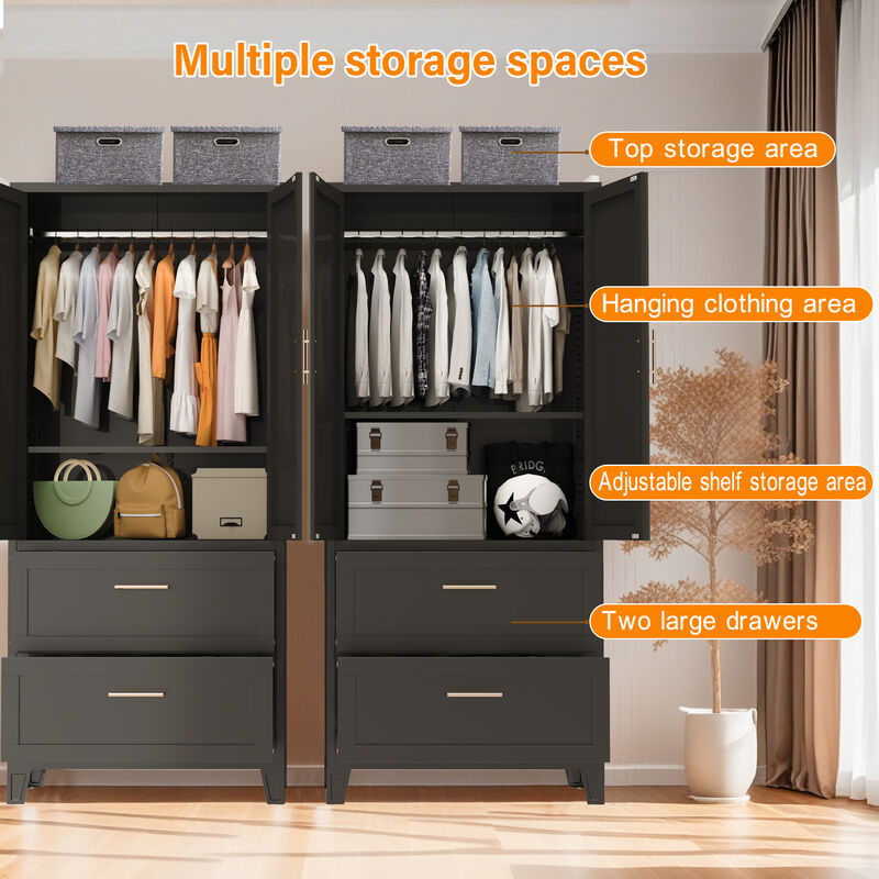 Jiflix Metal Wardrobe image number 3