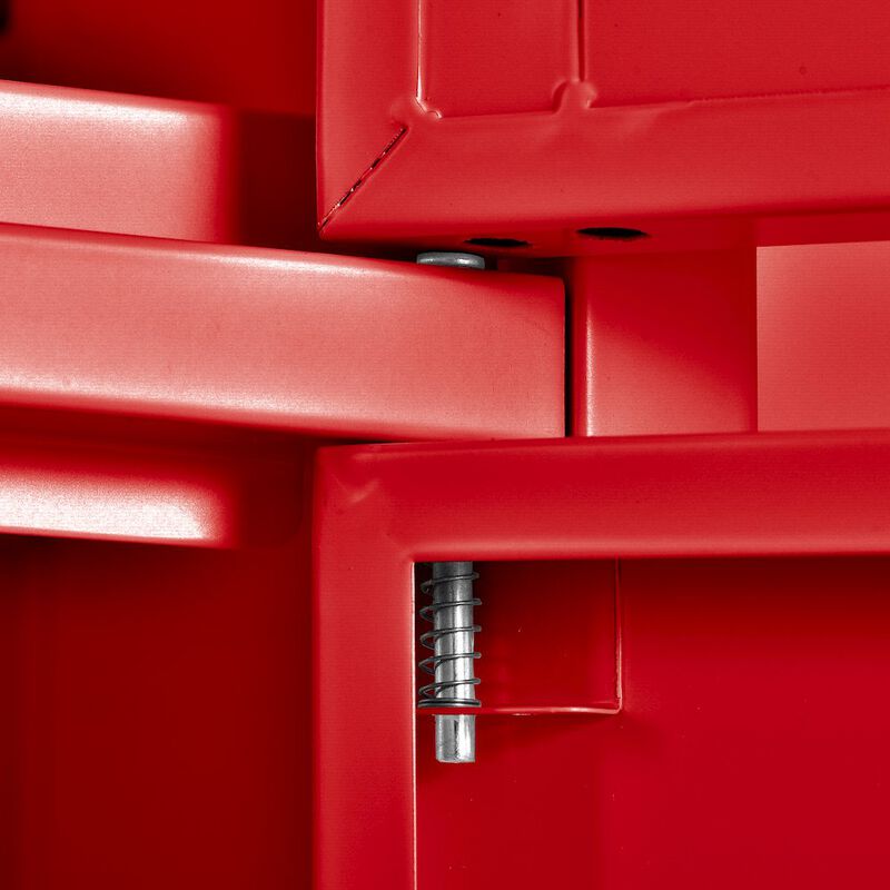 Glamour Home Avish 71-inch Red Two Clear Door Metal Cabinet