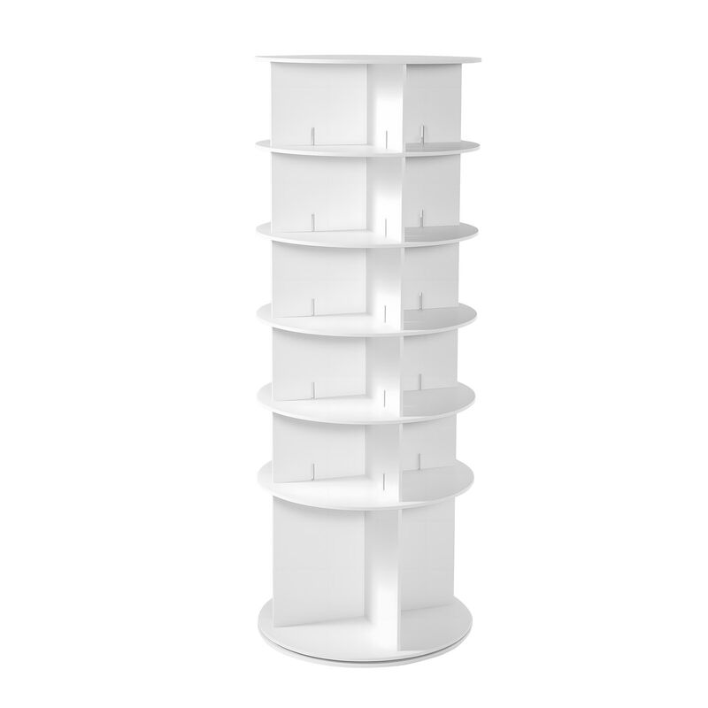 6 Tier Rotating Shoe Rack Tower, Spinning Shoe Organizer for Closet and Entryway image number 3