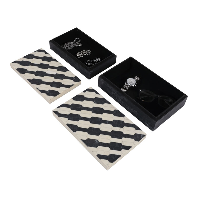 Geo Chain Pattern Resin Boxes image number 1