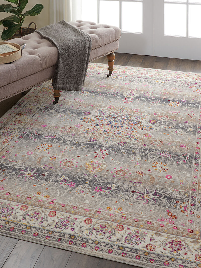 Vintage Kashan VKA01 Gray 4' x 6' Rug