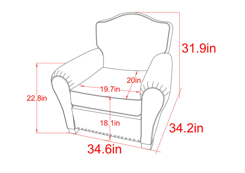 Pasargad Home Palermo Genuine Leather Modern Wing Chair image number 7