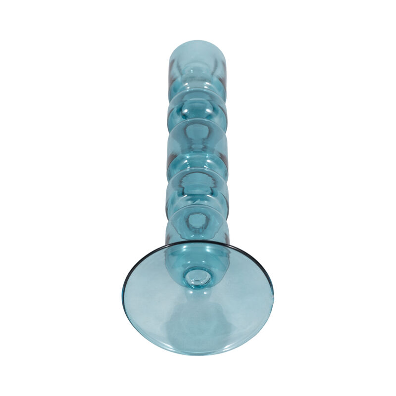 10" Mixed Bubble Taper Candleholder, Blue image number 5