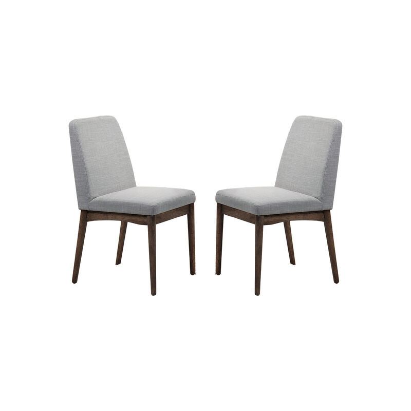 Streamdale Grey Fabric Upholstered Dining Chair, Brown(Set Of 2) image number 1