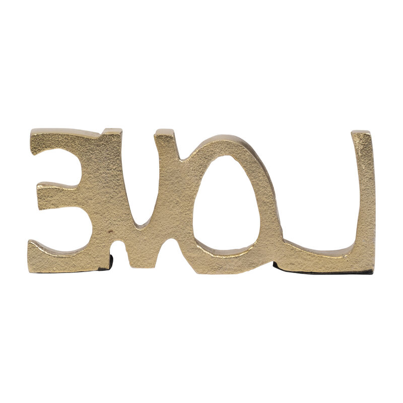 Metal 8" Love Sign, Gold image number 3