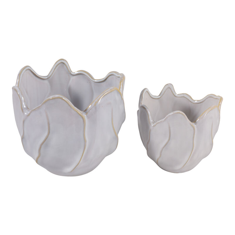 S/2 Flower Shaped Planters image number 3