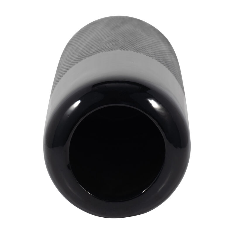 Cer, 18"h Grooved Vase, Black image number 4