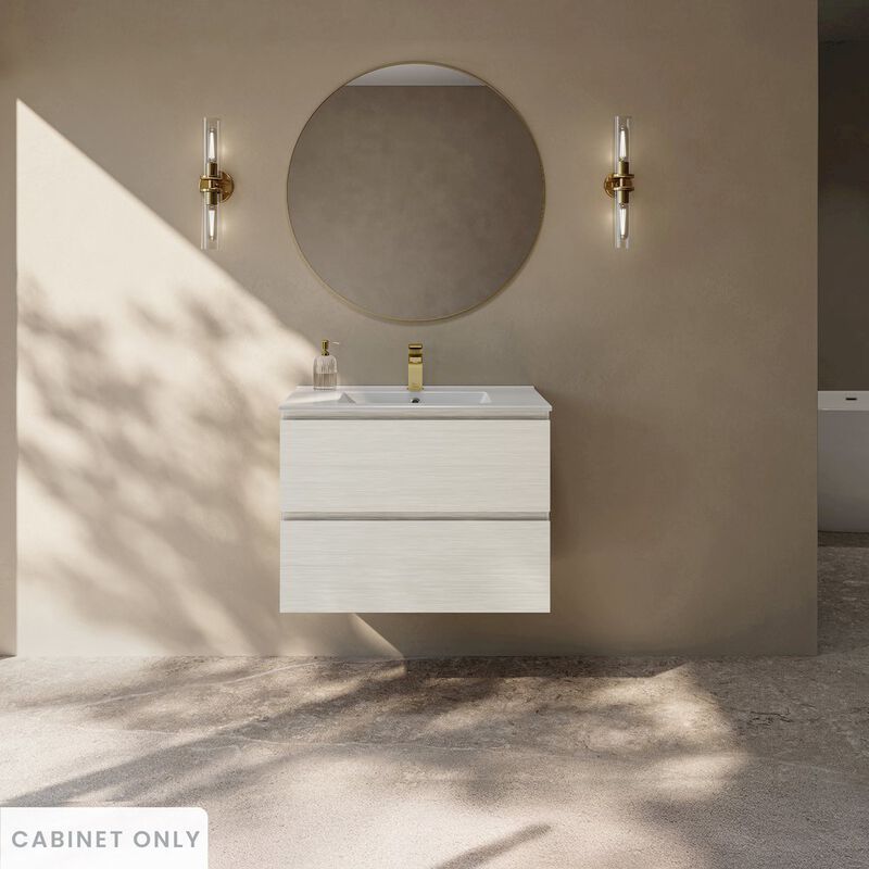 Liberte 30" Wall-Mounted Bathroom Vanity Cabinet without Top in White Oak image number 1