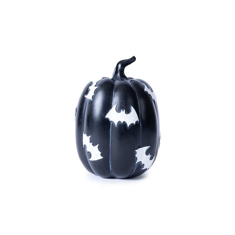Halloween Pumpkin Decor Set – 2 Spider and Bat Figurines for Entryway, Bookshelf, or Tiered Tray