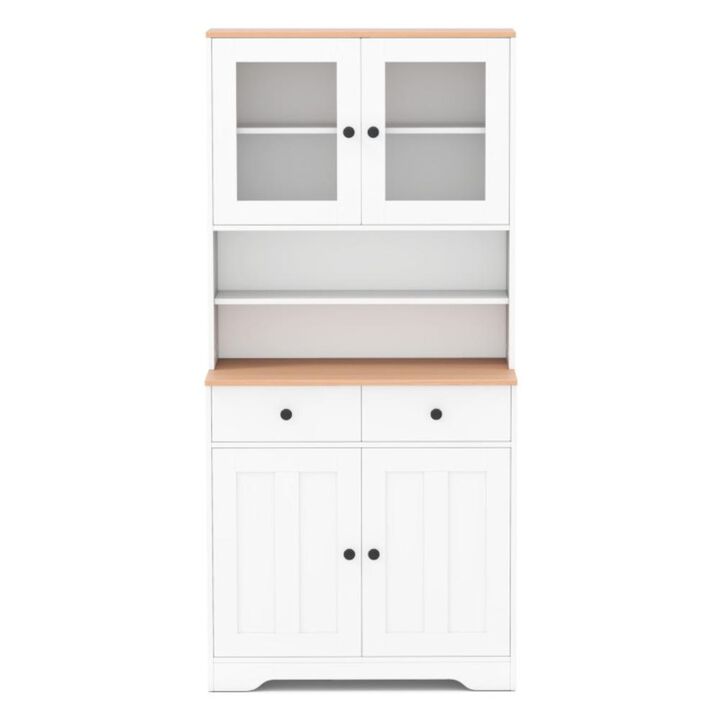 Hivvago Pantry Cabinet with 2 Removable Shelves