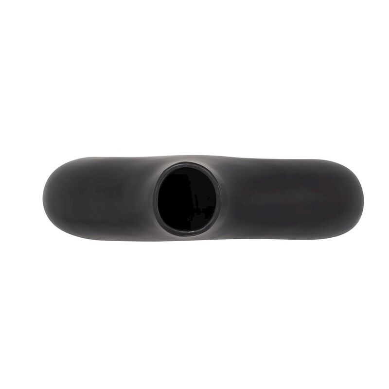 Howard Elliott Beltram Black Modern Styled Ceramic Footed Vase image number 3