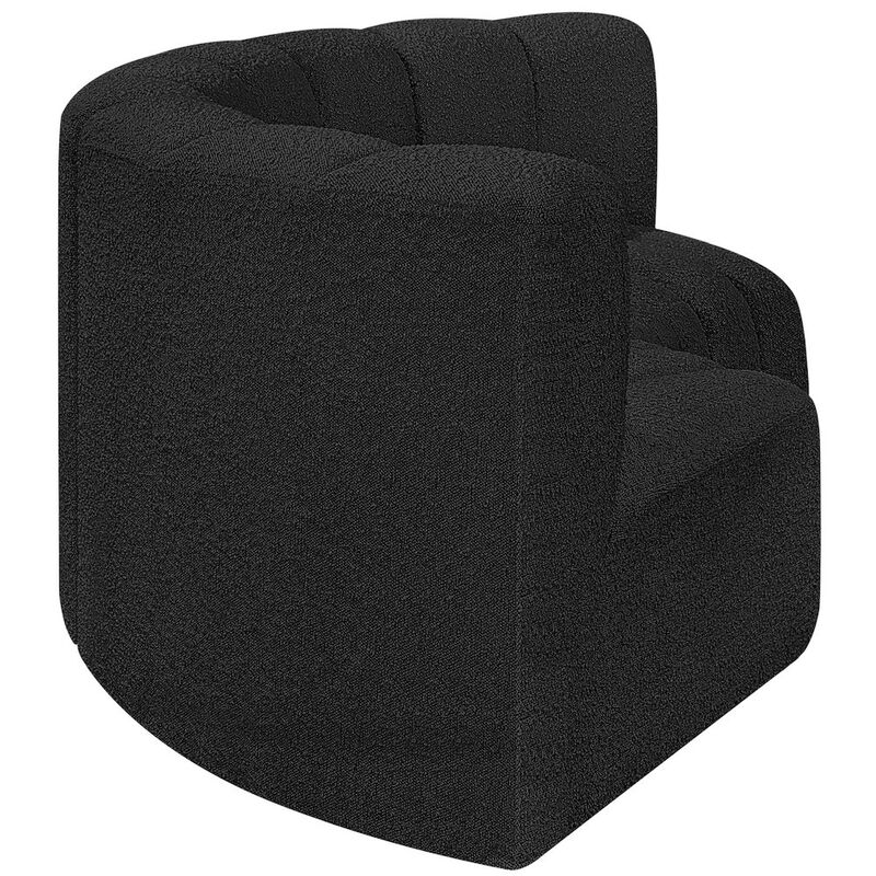 Meridian Furniture Arc Black Boucle Fabric Modular Sofa