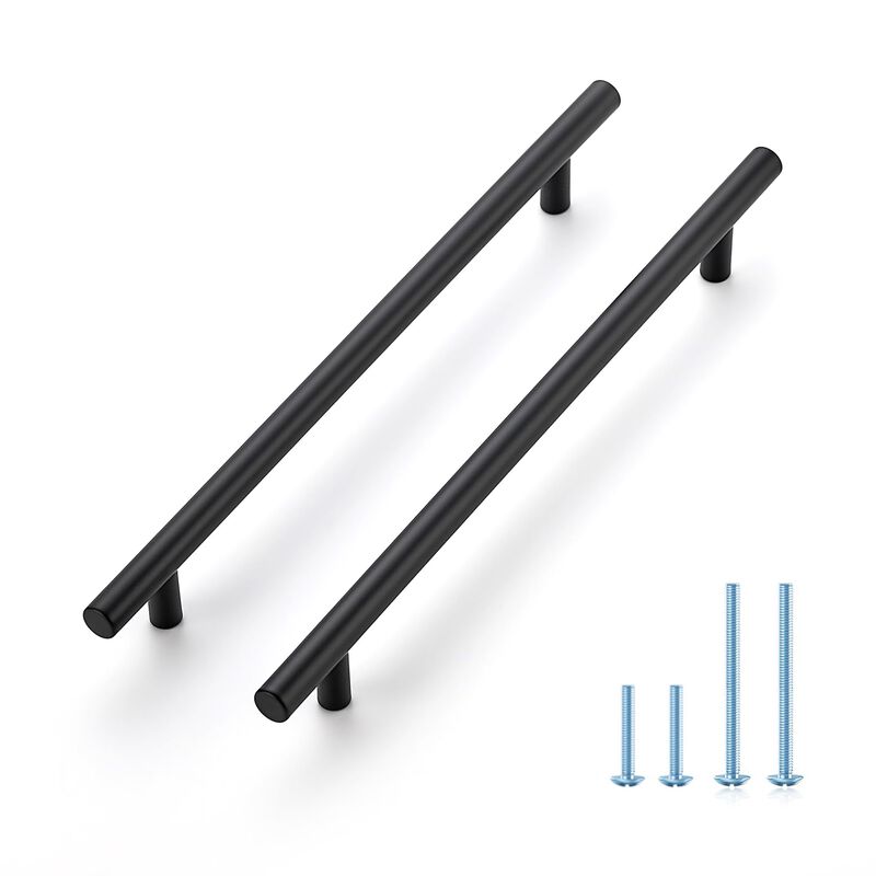 20 Pack 11-3/10 Inch Cabinet Pulls Kitchen Cabinet Handles with 8-3/4 Inch Hole Center Matte Black Cabinet Hardware Stainless St