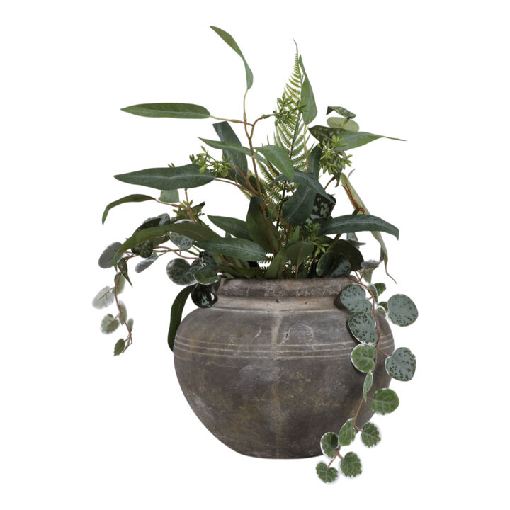 11x9" Traditional Jug Vase, Brown